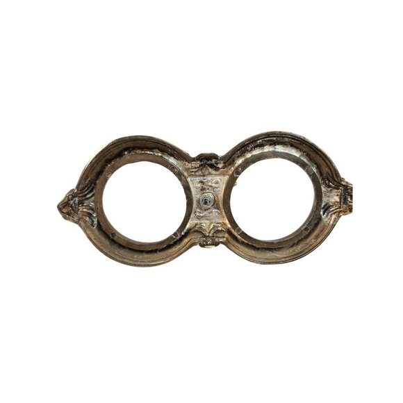 Victorian Style Silverplate Condiment Stand Dual Holder, Ornate Shell Scroll Bar - Picture 9 of 14